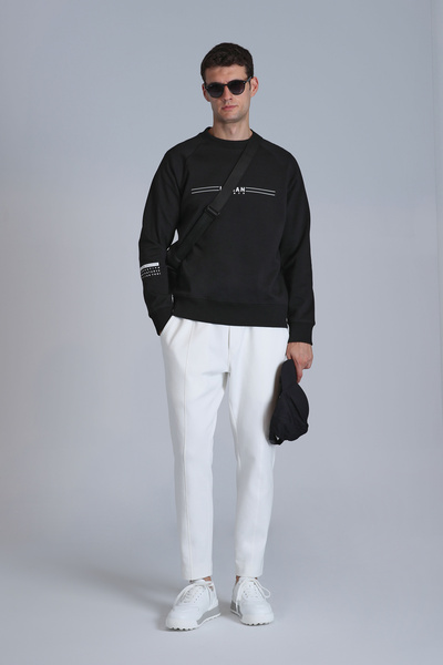 Lufian Ανδρικό αθλητικό παντελόνι Rex σε λευκό χρώμα