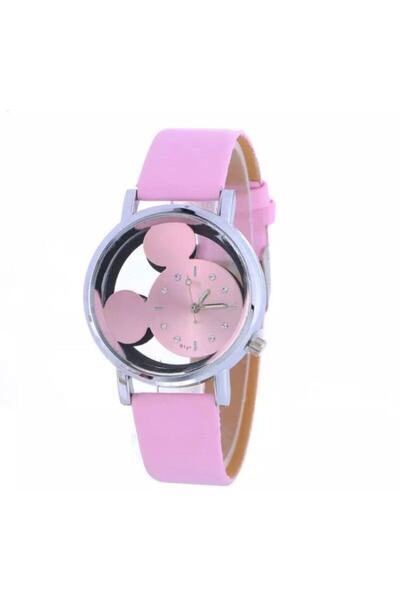 Toz Vintage Women's Pink Mickey Mouse Clock