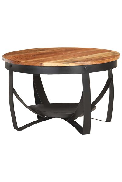 Concept Τραπεζάκι σαλονιού, Ø68 x 43 cm, μασίφ ξύλο ακακίας