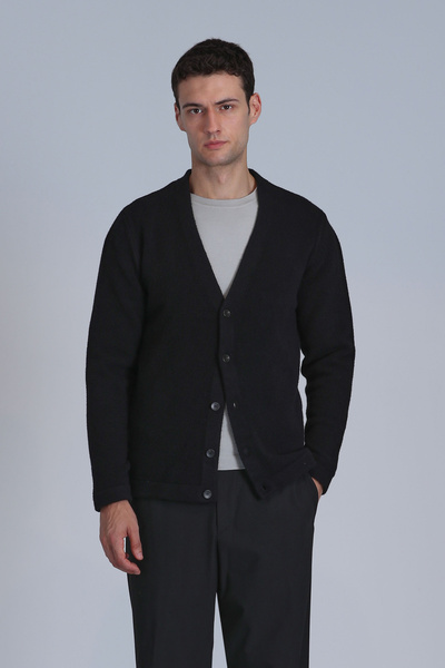 Lufian Toscano Black Men's Cardigan