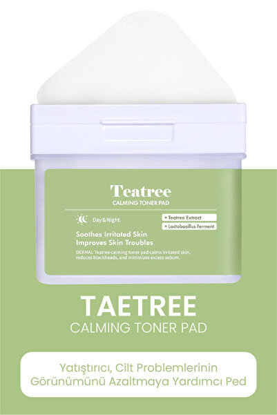 Dermal Teatree Calming Tonik Pad 120’li – Çay Ağacı Özlü Gözenek Sıkılaştırıc...