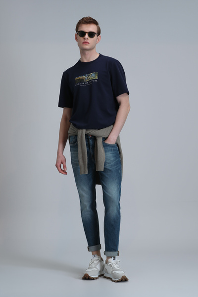 Lufian Joy Smart Jean Erkek Pantolon Slim Fit Mavi