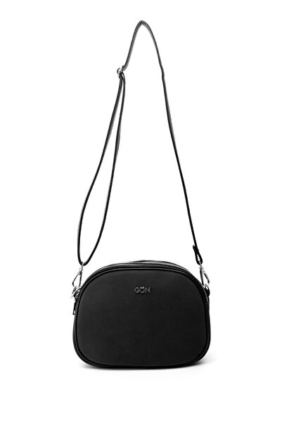 GÖNDERİ(R) Women's Black Suede Long Strap Shoulder Bag