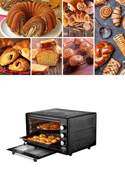 Piev Akel Termostatlı Saatli Lambalı Çok Amaçlı 38 Lt Midi Fırın Af380L Siyah