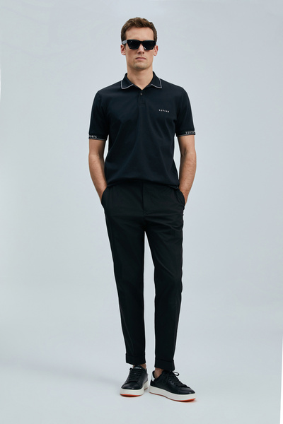 Lufian Hold Smart Erkek Polo Tişört Siyah