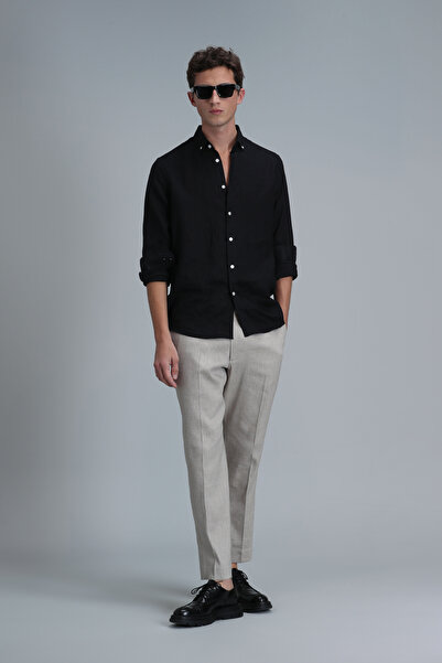 Lufian Tomas Smart Erkek Chino Pantolon Comfrot Fit Bej