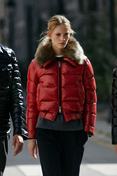 Lufian Daısy Kaz Tüyü Kadın Mont Koyu Kırmızı