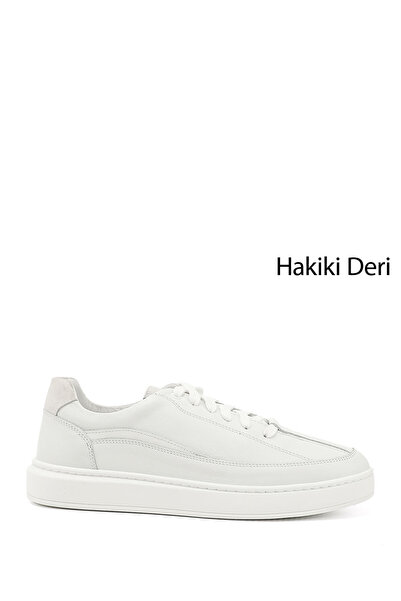 GÖNDERİ(R) Чоловічі білі шнурівки з гумовою підошвою, натуральна шкіра, кросівки