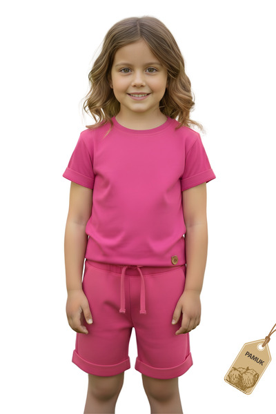 Difa Set pentru copii - Set de vară cu detalii cu nasturi pentru fete și băie...