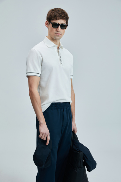 Lufian Tricou polo pentru bărbați Lord Smart alb