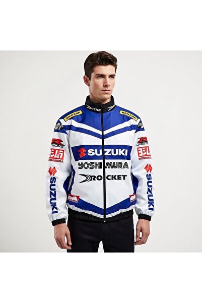 memetti m şekil Suzuki Motorcu Paraşüt Kumaş Oversize Dijital Baskılı Siyah R...