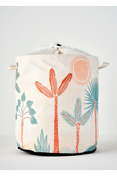 Bella Maison Abstract Safari Ağzı Büzgülü Çamaşır Sepeti (36x40 cm)