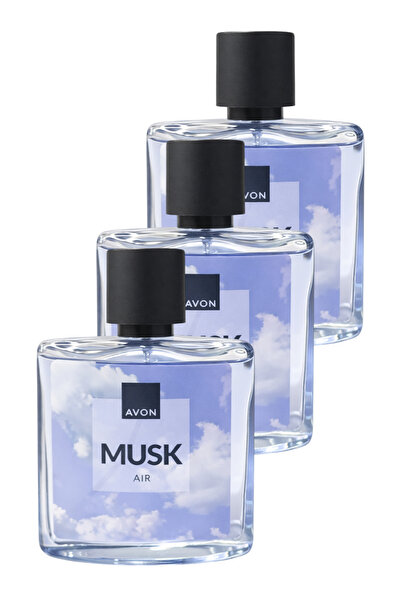 AVON Musk Air Erkek Parfüm Edt 75 Ml. Üçlü Set
