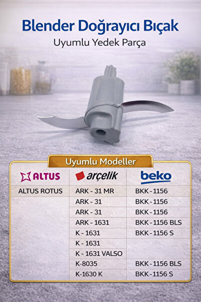 Arçelik Blender Doğrayıcı Bıçak Valso Serisi K Bkk Ark Serileri 9171170038