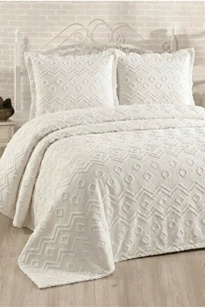 miar home perde tekstil Chenille Nordic Bedspread Set 250 X 260 cm – Valon Mo...