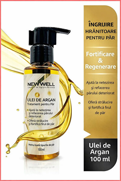 New Well Argan Oil 100 ml – Ulei Hrănitor pentru Păr, Repară, Fortifică și Of...
