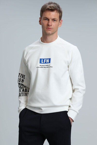 Lufian Maddox Men's Sweatshirt Off White