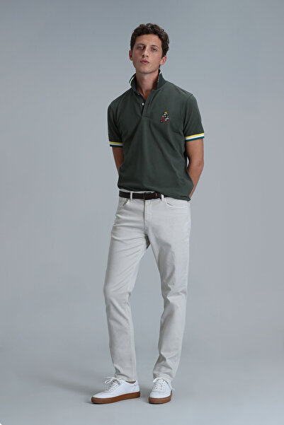 Lufian Helt Spor 5 Cep Erkek Pantolon Slim Fit Ekru
