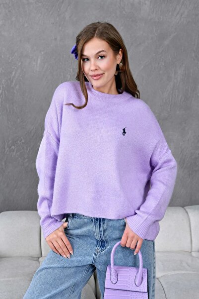 Park Karon Tricotaj pentru femei guler rotund supradimensionat Pulover 227045Sw