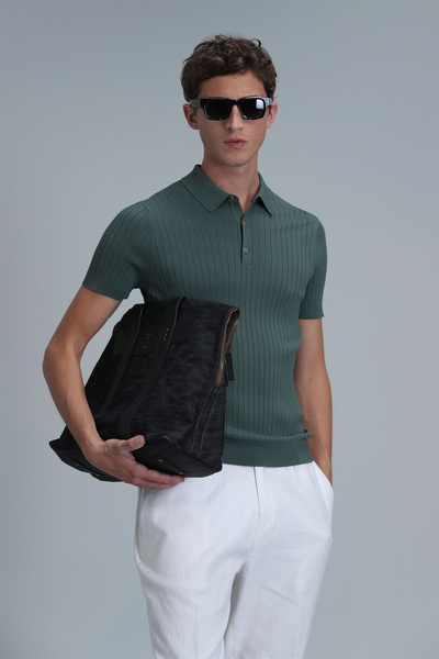 Lufian سترة رجالية من Eze باللون الأخضر الدخاني