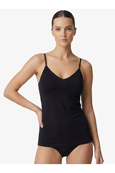 Blackspade Kadın Atlet Aura Satin 1403 - Siyah