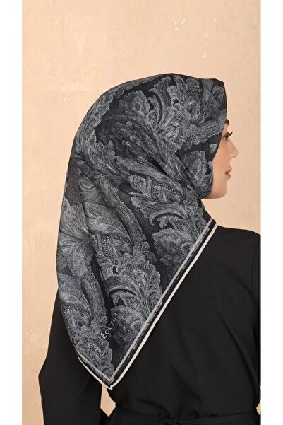 locella Soft Pamuk Eşarp Siyah-4