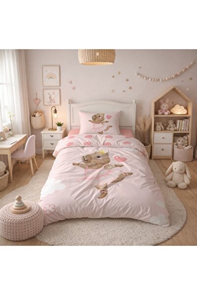 Evmila Çift Taraflı Capybara Desenli - Baskılı Tek Kişilik Nevresim Takımı