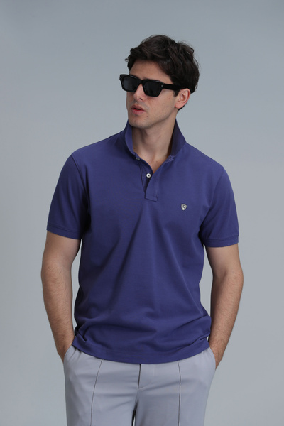 Lufian Laon ținută pentru bărbați pentru tricou Slim Fit Purple Smart Polo