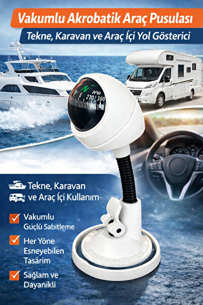 Ecuy Vacuum Acrobatic Vehicle Compass – Durable Compass for Guiding, Boat, Ca...