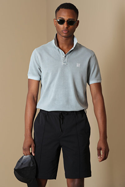 Lufian Ανδρικό μπλουζάκι Vernon Sports Polo Collar Aqua Green