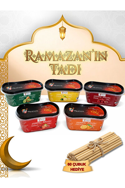 Festiva Osmanlı Macunu Meyveli Hazır Seti 5 Çeşit 300gr. - 60 Adet Macun Çubu...