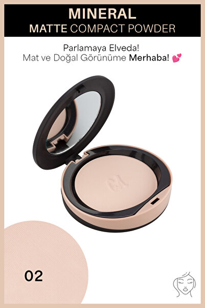 Catherine Arley Mineral Matte Compact Powder Natural Finish No:02 Pudra