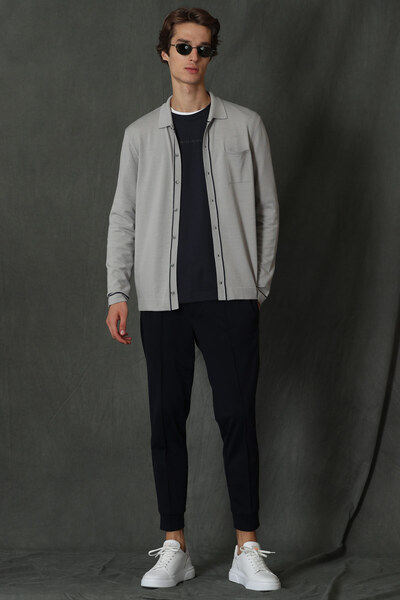 Lufian Pıata Sports Herren Chinohose Slim Fit Marineblau