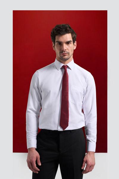 İmza Bela košulja sa tvrdim ovratnikom, klasična, jednobojna, Pamuk komada, u...