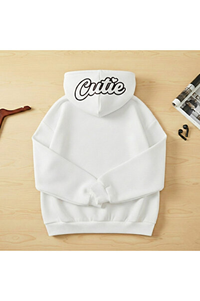 Rayan & Hoor Style Cutie Printed Premium Quality Oversize 3 Thread Hooded Swe...