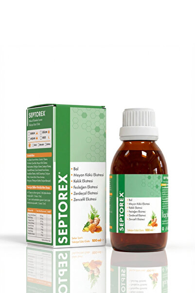 Septorex Ballı Zencefilli Kekikli Bitkisel Şurup 100 ml