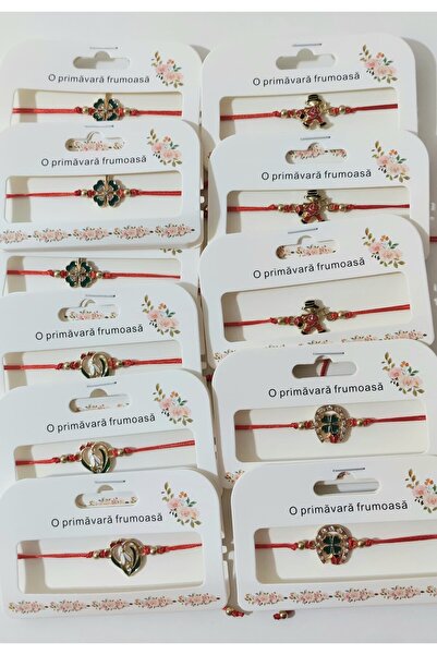 FASHİON JEWELRY Martisor bratara - set 10 martisoare snur reglabil