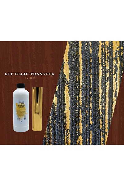 Ferrara Design Folie de transfer aurie, 12 mp lamina + 1 litru lipici special...