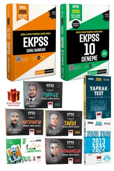 Pegem Akademi Yayıncılık 2026 Pegem EKPSS Soru Bankası+EKPSS 10 Deneme+Yargı ...