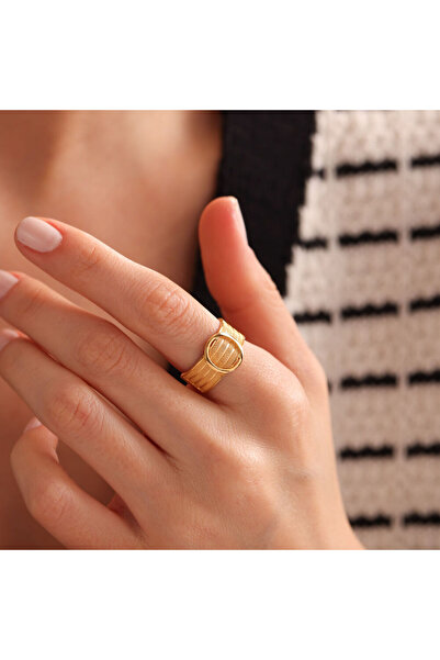 Sembol Gold Altın Hasır Yüzük Kemer
