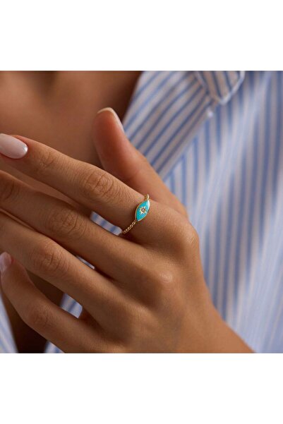 Sembol Gold Mineli Altın Göz Yüzük