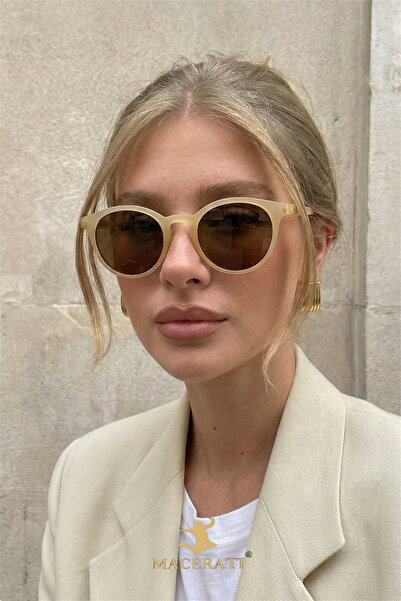 MACERATİ نظارات شمسية بيتيتا فينتاج بيضاوية الشكل مع فلتر UV400