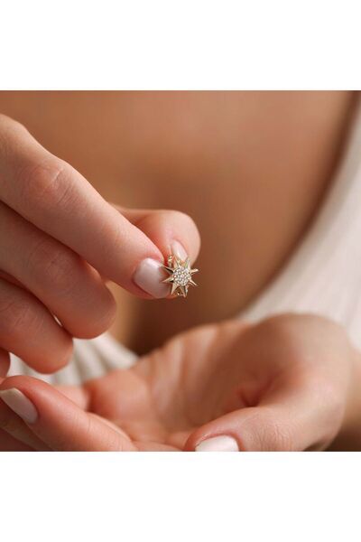 Sembol Gold 14 Ayar Pusula Charm Uç ( Bilezik ) 1,0 cm