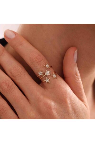 Sembol Gold Yıldız Seli Altın Yüzük