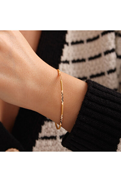 Sembol Gold Altın Ajda Bilezik Desenli