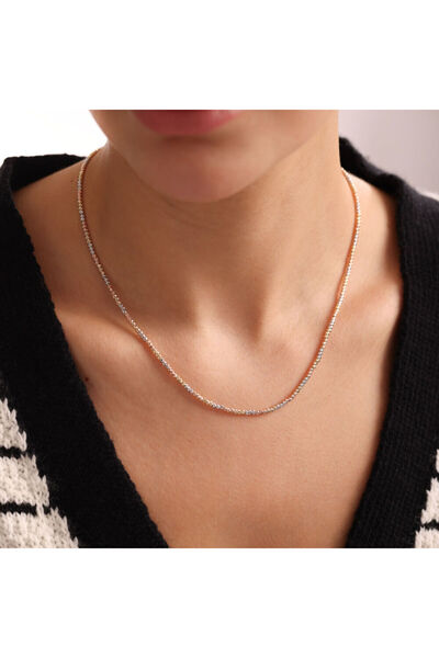 Sembol Gold 45 Cm Altın Dorika Zincir Kolye Üç Renk