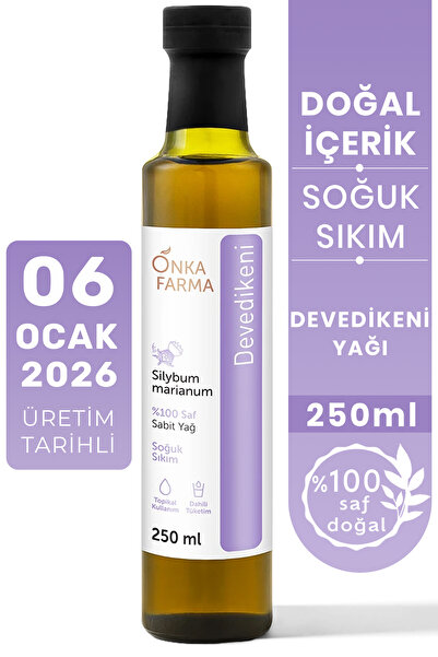 OnkaFarma Onka Farma %100 Saf Devedikeni Yağı - Soğuk Sıkım Devedikeni Yağı -...