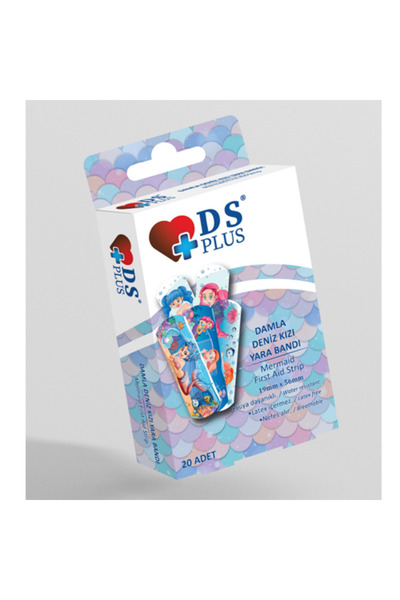 DS PLUS DENİZ KIZI KIZ ÇOCUK YARA BANDI 20 ADET 1 PAKET