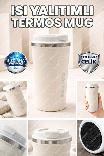 M&B WATER BOTTLE Coffee Paslanmaz Çelik Mug Matara - Günlük Spor Outdoor Kamp...