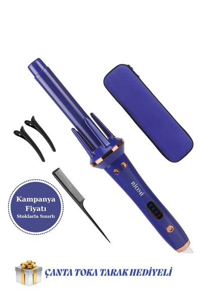 RİOMİ Otomatik Saç Maşası Kalın Su Dalgası 25 Mm Extra Uzun Başlıklı Riomi